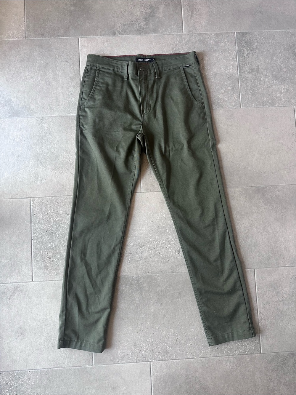 NWOT Vans Men's Olive Chino Pants Dark Green